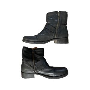 FRYE BROWN LEATHER Ankle Motorcycle Boots Women's Size 10